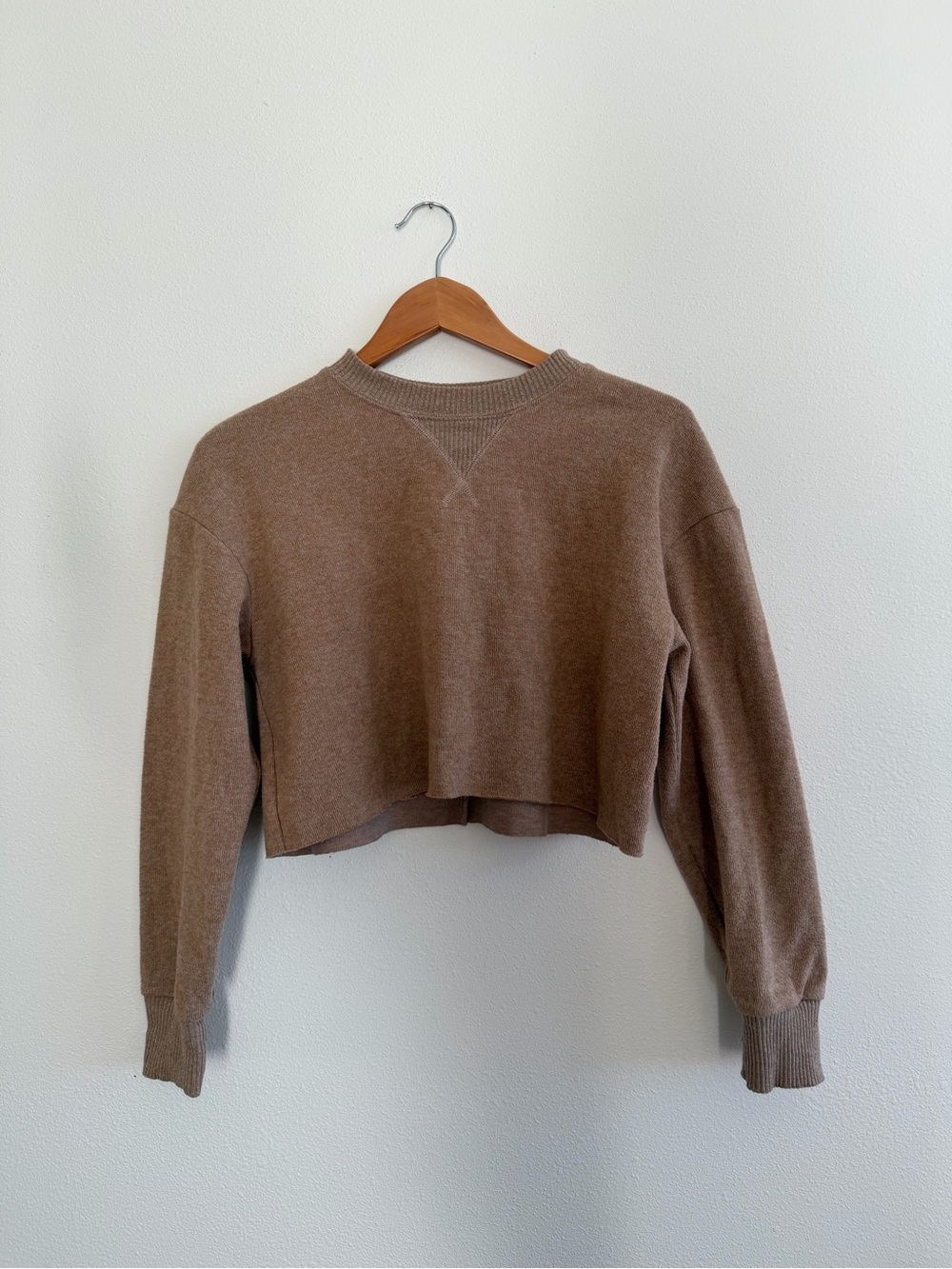 Women’s Brown Cropped Zara Crewneck